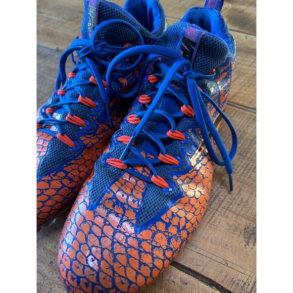 Nike‎ Vapor Untouchable Pro Football Cleats Orange Blue Snake 880407-408 Size 11 - Picture 5 of 16